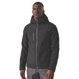 Regatta Navigate  2-Layer Hooded Jacket Black/Seal Grey X Large 43.5" Chest