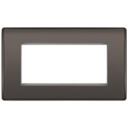 British General Nexus Metal 4-Module Modular Faceplate Black Nickel