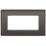 British General Nexus Metal 4-Module Modular Faceplate Black Nickel