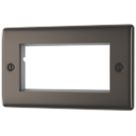 British General Nexus Metal 4-Module Modular Faceplate Black Nickel
