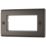 British General Nexus Metal 4-Module Modular Faceplate Black Nickel