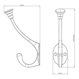 Essentials Hook Silver 146.5mm