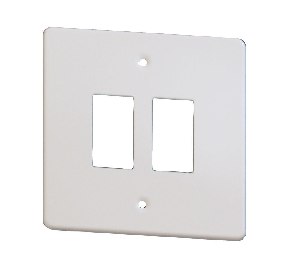 Varilight PowerGrid 2-Module Grid Faceplate White