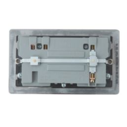 LAP  13A 2-Gang SP Switched Socket + 3.1A 15.5W 2-Outlet Type A USB Charger Black Nickel with Black Inserts