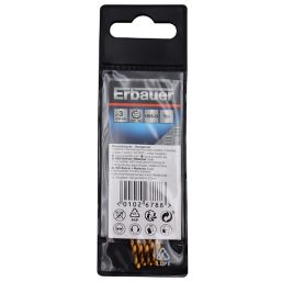 Erbauer  Straight Shank Metal Drill Bits 3mm x 61mm 5 Pack