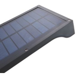 LAP Snape Outdoor LED Solar-Powered Floodlight With PIR Sensor Matt Black 400lm