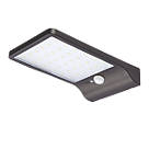 Snape Outdoor LED Solar Floodlight With PIR Sensor Matt Black 400lm