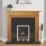 Focal Point Blenheim Brass Rotary Control Inset Gas High Efficiency Fire 500mm x 125mm x 585mm
