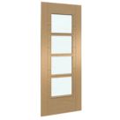 Green & Taylor  1-Clear Light Satin Lacquered Oak Wooden Ladder Internal Glazed Door 1981mm x 762mm