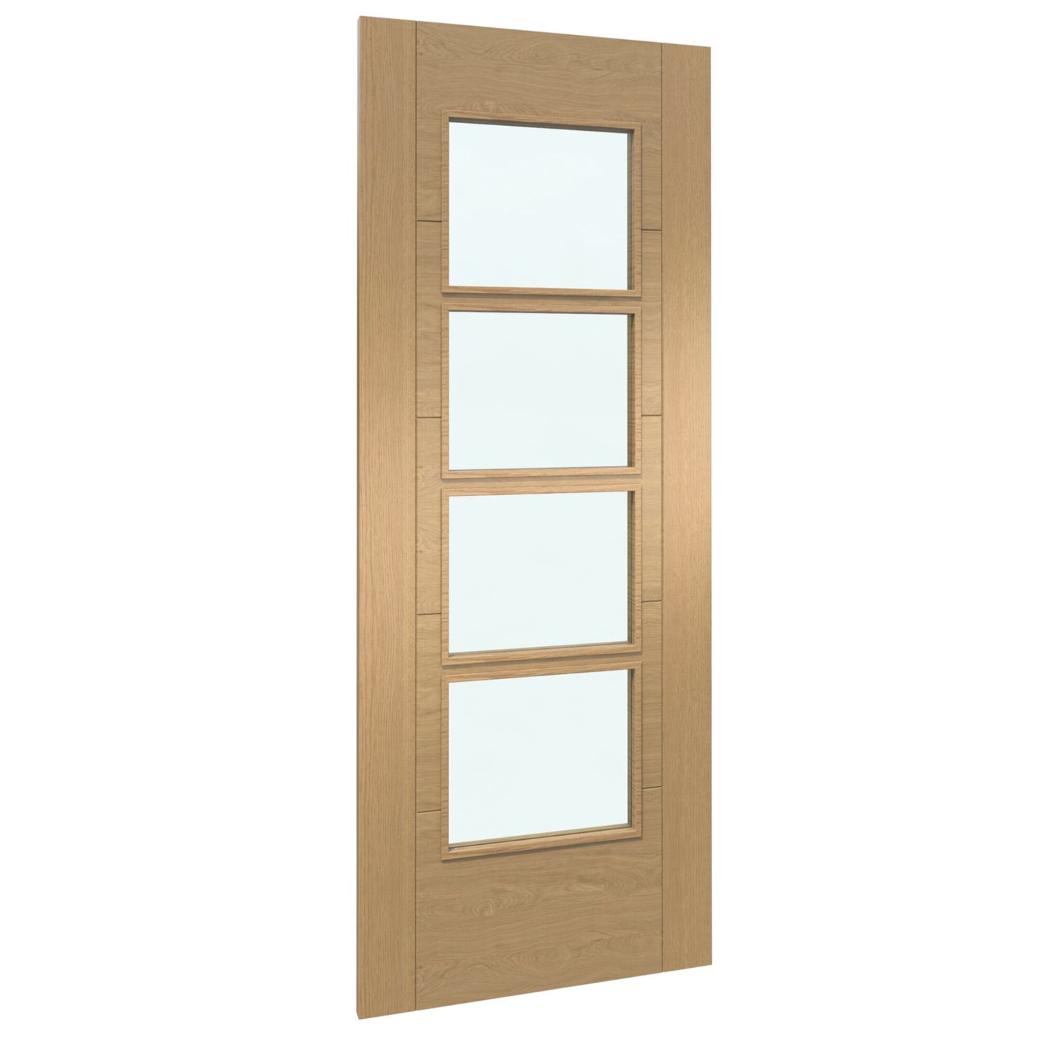 Green & Taylor 1-Clear Light Satin Lacquered Oak Wooden Ladder Internal Glazed Door 1981mm x 762mm (840CT)