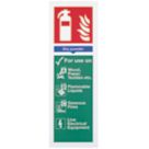 Non Photoluminescent Dry Powder Extinguisher Sign 300mm x 100mm