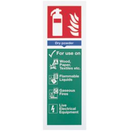 Non Photoluminescent Dry Powder Extinguisher Sign 300mm x 100mm