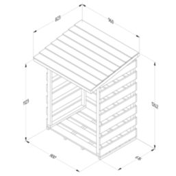 Forest Compact LGSTPHD 3' x 2' 6" (Nominal) Timber Log Store
