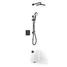 Mira Evoco Rear-Fed Concealed Matt Black Thermostatic Built-In Mixer Shower with Diverter & Bath Fill