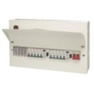 Wylex  21-Module 10-Way Populated  Dual RCD Consumer Unit