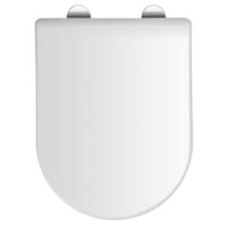 Croydex Malo Soft-Close with Quick-Release Toilet Seat Thermoset Plastic White