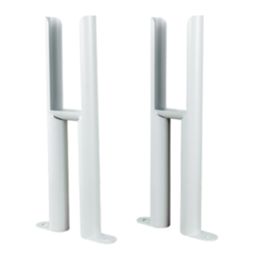 Reina 300mm White 2 Column Radiator Feet 2 Pack
