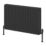 Reina 600mm x 1000mm 5646BTU Black Horizontal 2 Column Radiator