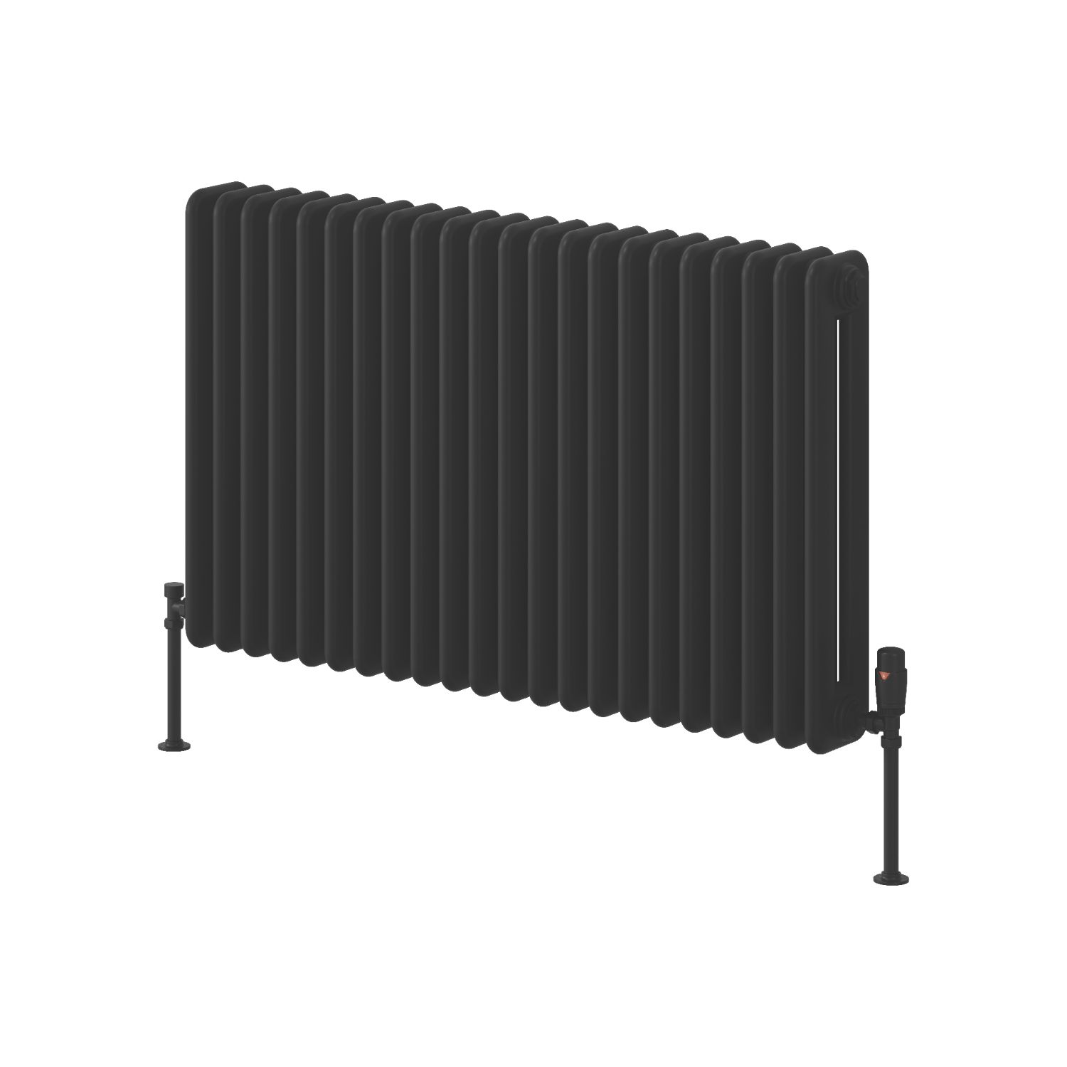 Reina 600mm x 1000mm 5646BTU Black Horizontal 2 Column Radiator (840LH)
