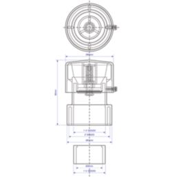 McAlpine VPSF-40/50 Push-Fit/Solvent Weld Air Admittance Valve White 32/40/50mm 150 Pack