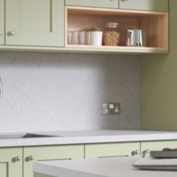 Wilsonart Options Plus Lunar Matt Grey Quartz Effect Laminate Breakfast Bar 4100mm x 900mm x 38mm