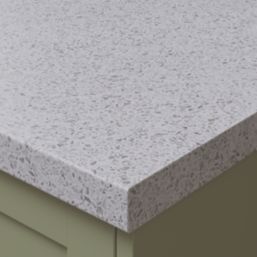 Wilsonart Options Plus Lunar Matt Grey Quartz Effect Laminate Breakfast Bar 4100mm x 900mm x 38mm