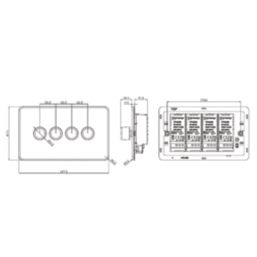 Knightsbridge  4-Gang 2-Way LED Intelligent Dimmer Switch  Smoked Bronze