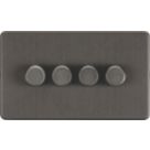 Knightsbridge  4-Gang 2-Way LED Intelligent Dimmer Switch  Smoked Bronze