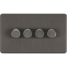 Knightsbridge  4-Gang 2-Way LED Intelligent Dimmer Switch  Smoked Bronze