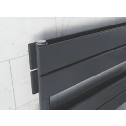 Ximax 970mm x 500mm 2177BTU Anthracite Flat Designer Towel Radiator