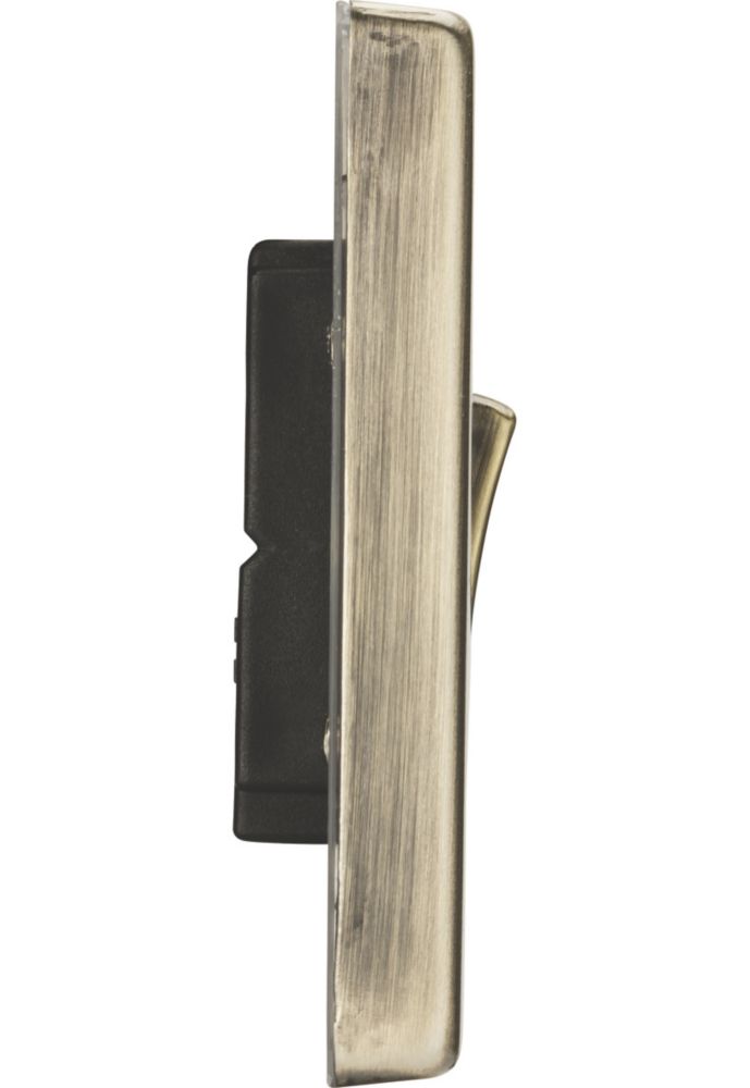 Knightsbridge CS3BC Interruttore 2 Vie 10AX Cromo Spazzolato - Piastra Quadrata 89x89mm
