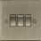 Knightsbridge  10AX 3-Gang 2-Way Light Switch  Antique Brass