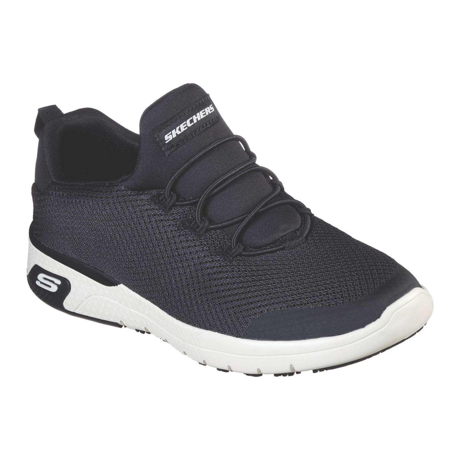 Skechers Marsing - Waiola SR Size 7 Womens Black Slip-On Occupational Trainers (840YP)