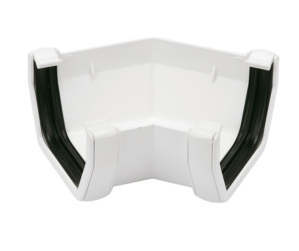 FloPlast uPVC 135° Square Gutter Angle White 114mm - Screwfix