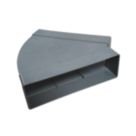 Manrose Rectangular Flat Channel 45° Horizontal Bend Grey 204mm