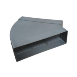 Manrose Rectangular Flat Channel 45° Horizontal Bend Grey 204mm