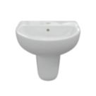 Texas Basin with Semi Pedestal 1 Tap Hole 550mm