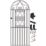 Apollo Wenlock Tall Gate Black 777mm x 1790mm