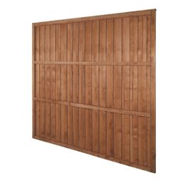 Forest Vertical Board Closeboard  Fence Panels Golden Brown 6' x 6' Pack of 3