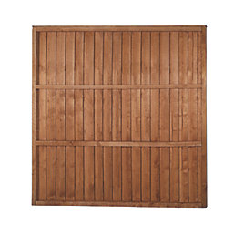 Forest Vertical Board Closeboard  Garden Fencing Panel Golden Brown 6' x 6' Pack of 3