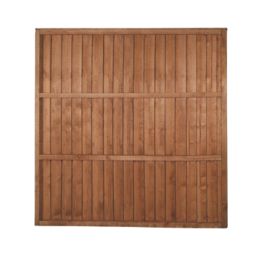 Forest Vertical Board Closeboard  Fence Panels Golden Brown 6' x 6' Pack of 3