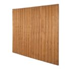 Forest Vertical Board Closeboard  Fence Panels Golden Brown 6' x 6' Pack of 3
