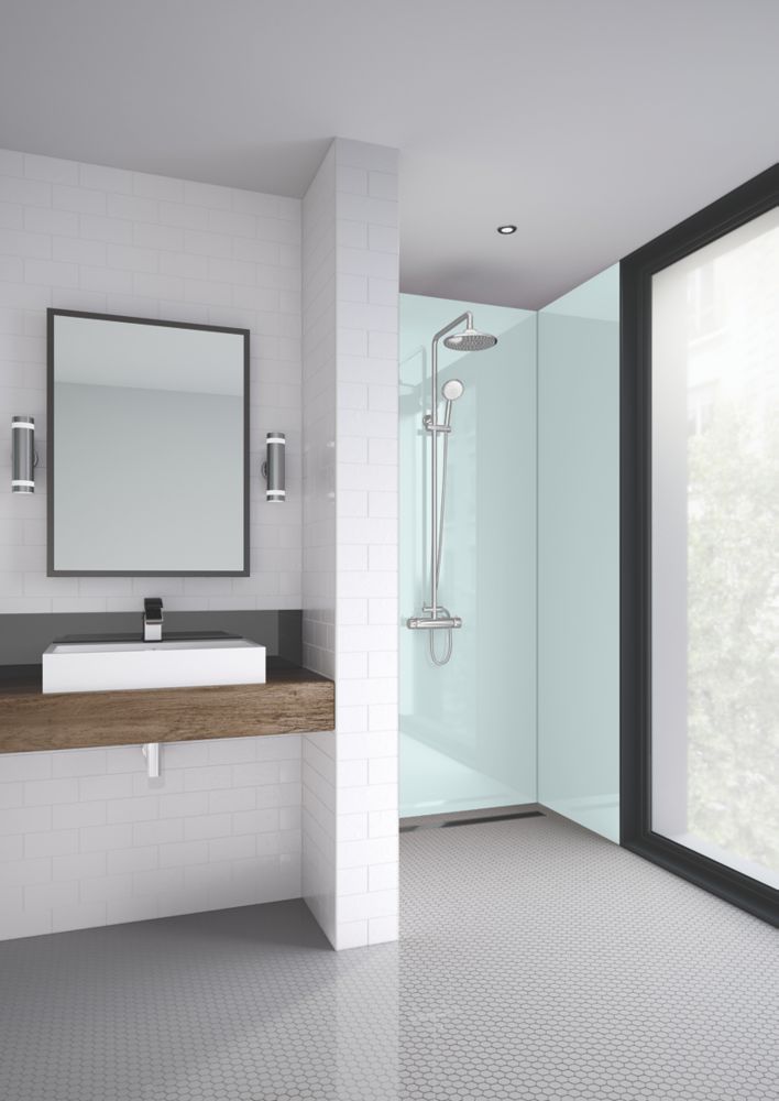 Splashwall  Bathroom Splashback Gloss Mist 900mm x 2420mm x 4mm