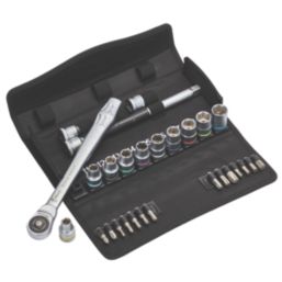 Wera 8100 SC 7 Zyklop Metal 1/2" Drive Ratchet & Socket Set 28 Pcs