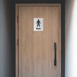 Essentials "Male" Toilet Door Sign 200mm x 150mm