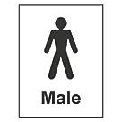 "Male" Toilet Door Sign 200mm x 150mm