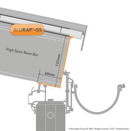 ALUKAP-SS Brown 0-100mm High Span Glazing Cap 2000mm x 70mm