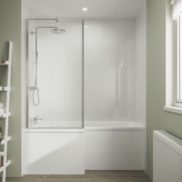 Multipanel Hydrolock Bathroom Wall Panel Gloss White Snow 2400mm x 1200mm x 11mm