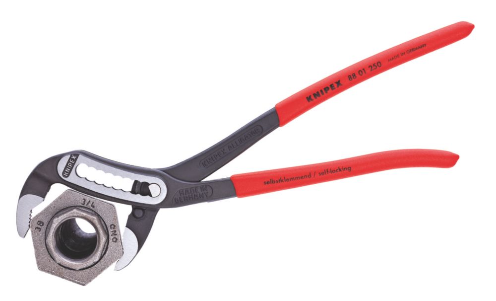 10-1/2 Inch Jumbo Curved Clamp Pliers - Serrated Jaw Hemostat Style Tool