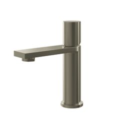 ETAL Saris Brushed Nickel 184mm Standard Round Head Mono Basin Mixer Tap